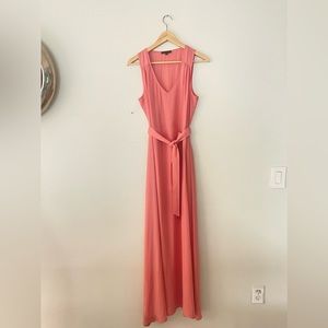 Donna Mizani Pink Crepe Maxi Dress
